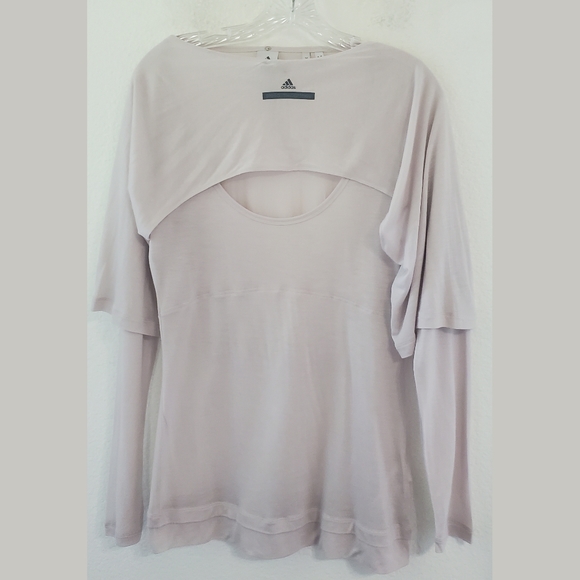Adidas Stella McCartney Long Sleeve Top with Detachable Short Sleeve Cape Medium - Picture 1 of 14